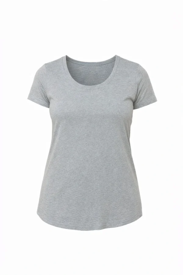 Ladies Small T-shirt Heather Grey colour
