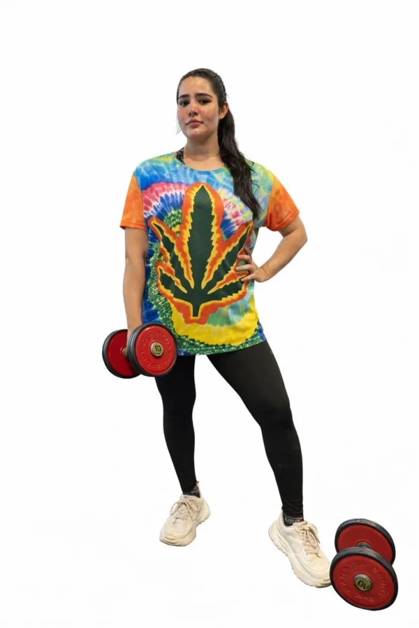 WhatsApp Image 2026-01-30 at 11.53.05 Tie-Dye Leaf Print T-shirt Large Size