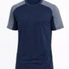 WhatsApp Image 2026-03-15 at 00.56.51 Grey with Blue shoulder Sport T-shirt Large Size