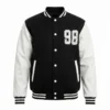 black and White Varsity Jacket small medium large XL