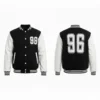 black and White Varsity Jacket small medium large XL