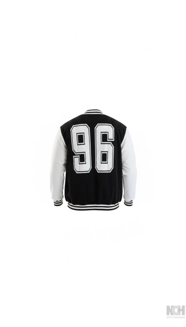 black and White Varsity Jacket small medium large XL