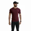 24 Maroon activewear shirt for men