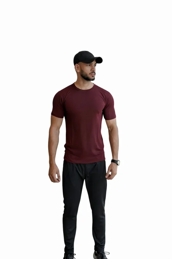 24 Maroon activewear shirt for men