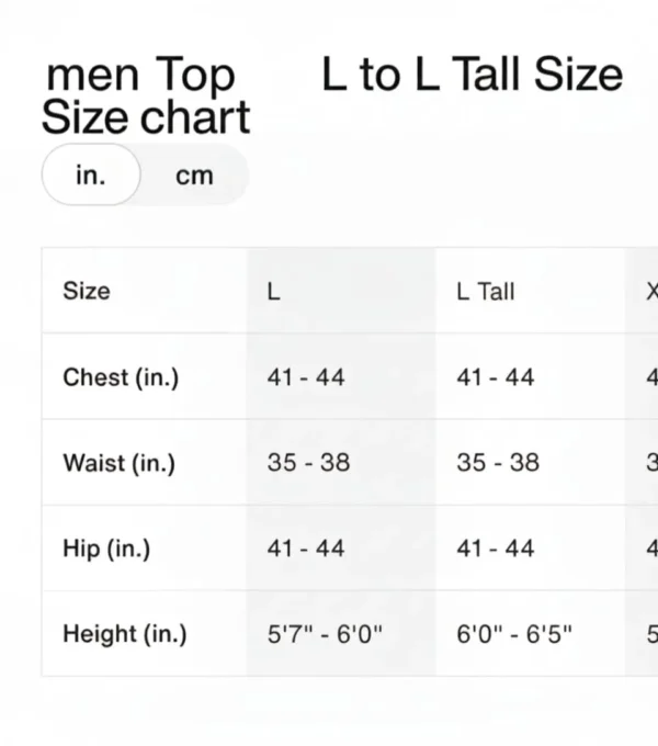 Men'sTop L To L Tall.Webp Full Sleeves Men shirt