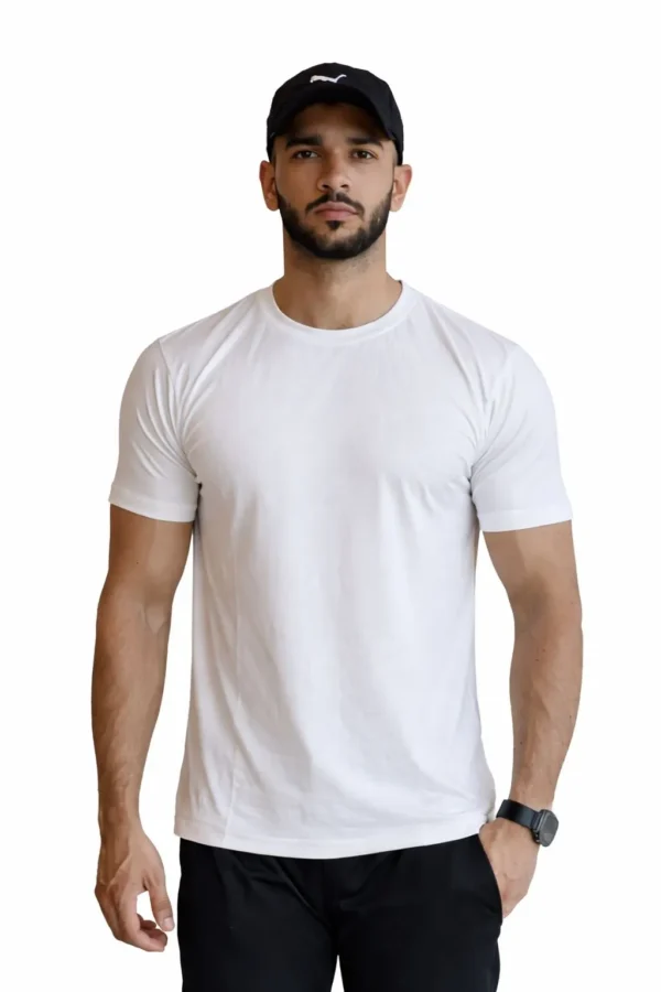 White Men Activewear T shirt