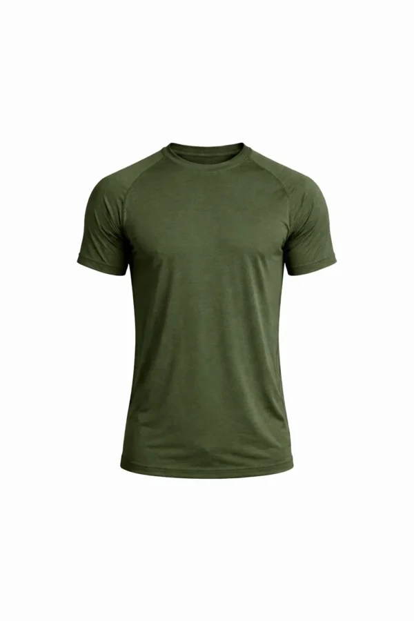 Activewear olive colour men t shirt