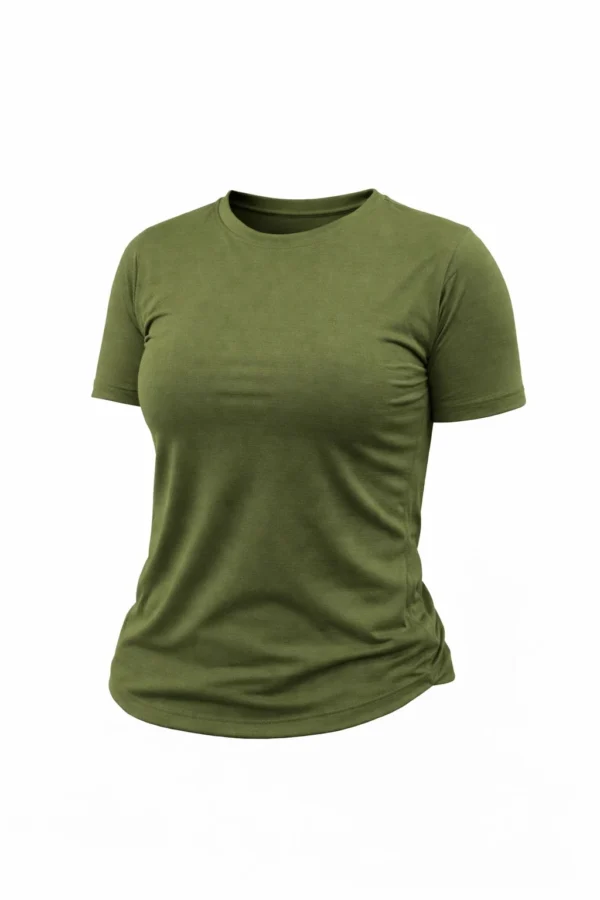 Women Training Activewear T-shirt OLIVE GREEN