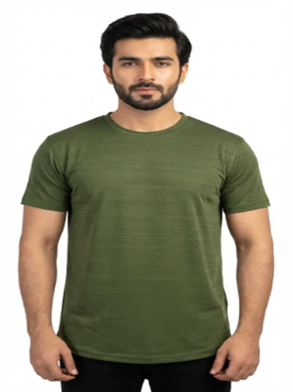 webp 66 Activewear olive colour men t shirt Size Large & X-Large