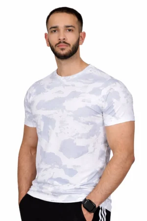 webp8 Men’s White Camo Performance T-Shirt