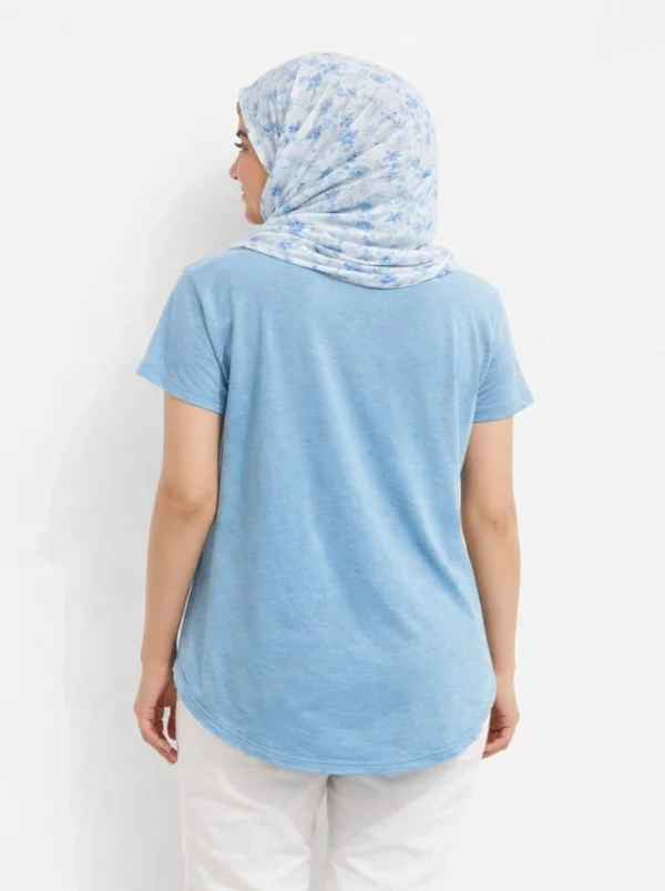 Sky Blue T-Shirt for Ladies Last Piece Special Discount Size Small