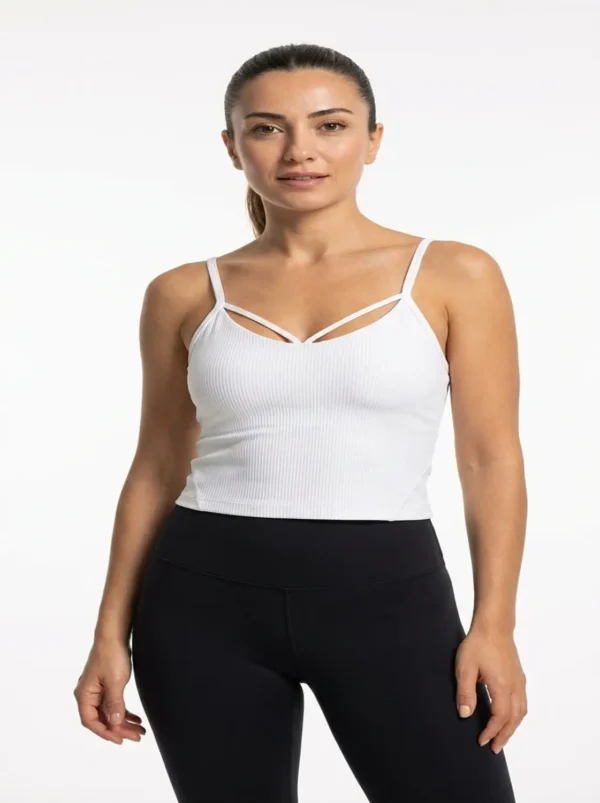 Original Lululemon Ribbed Strappy Back Cropped Sports Bra Extra Small