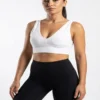 Original Lululemon Athletica V-Neck Light-Support Sports Bra ( White ) Small