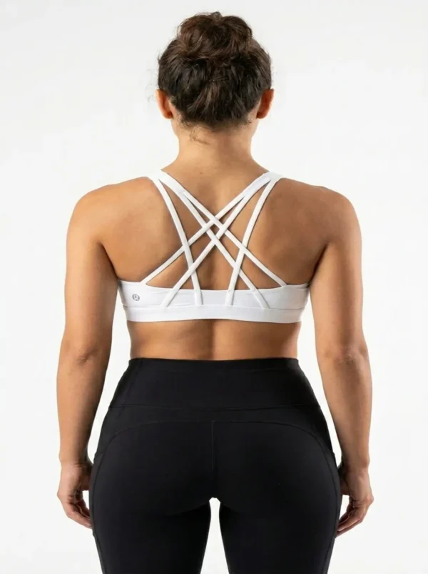 23 Original Lululemon Athletica Free to Be Wild Sports Bra (White) Small
