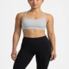 Original Lululemon Athletica Flow Y Sports Bra Light Gray Small
