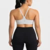 Original Lululemon Athletica Flow Y Sports Bra Light Gray Small