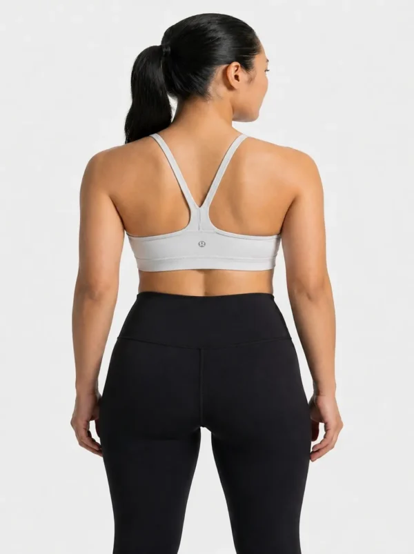Original Lululemon Athletica Flow Y Sports Bra Light Gray Small