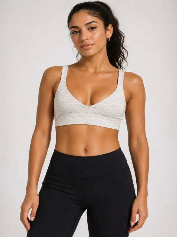 Double-Strap Scoop-Neck Sports Bra