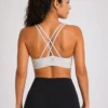 Double-Strap Scoop-Neck Sports Bra