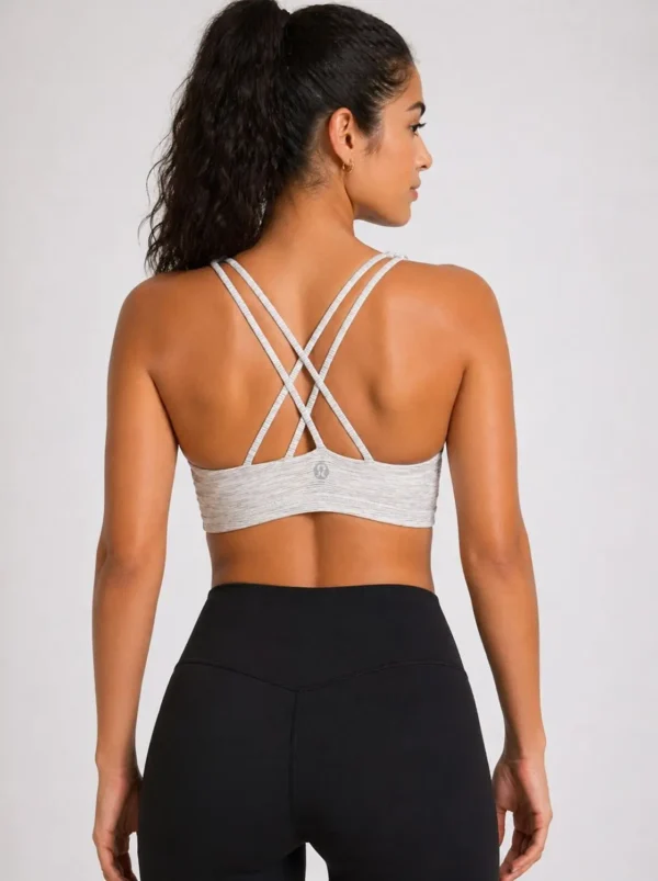Double-Strap Scoop-Neck Sports Bra