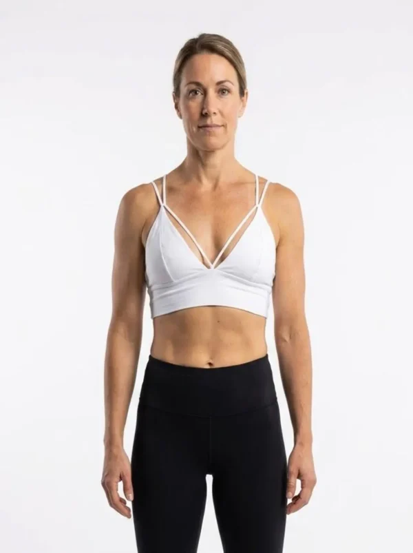 44 Original Lululemon Serene Strappy Longline Bra White Medium