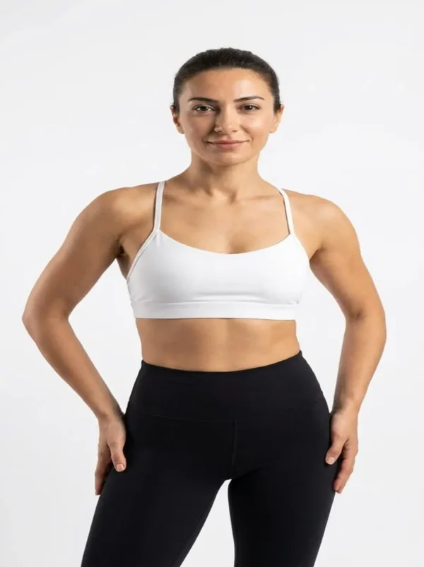 49 Original Lululemon Align Racerback Light Support Sports Bra White Extra Small