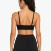 Original OUNO Strappy Front Seamless Sports Bra (Black) Large