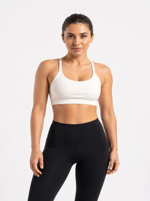 51 Original Lululemon Align Strappy Back Light Support Sports Bra White Small