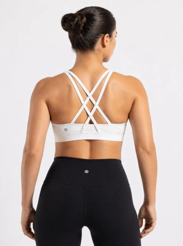 52 Original Lululemon Align Strappy Back Light Support Sports Bra White Small