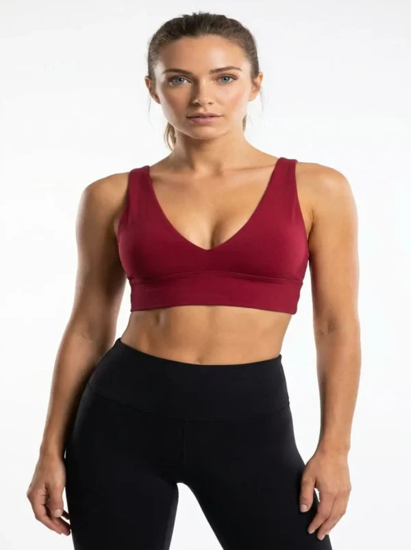 Original Lululemon Align™ V-Neck Light Support Sports Bra – Burgundy Small