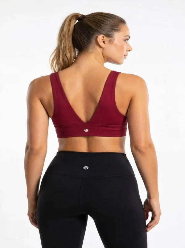Original Lululemon Align™ V-Neck Light Support Sports Bra – Burgundy Small