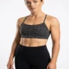 Original Lululemon Align™ Leopard Print Racerback Sports Bra – Grey/Black Small