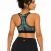 76 Dusty Speckle Racerback Sport Bra Size Small