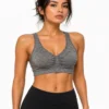 FlexFit Sculpt Seamless Sports Bra – Heather Gray Medium