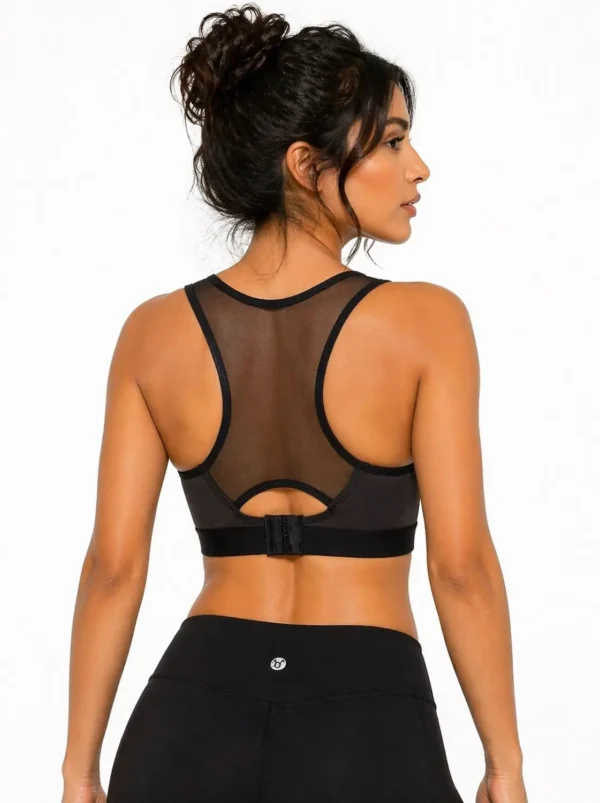 80 AirFlex Mesh Racerback Sports Bra – Black Size 2X-Small