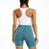 Original Gymshark Teal Abstract Print High-Waist Biker Shorts Size 2X-Small