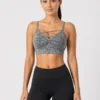 84 StrataFlex Heather Strappy Support Sports Bra Size Large