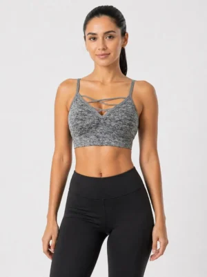 StrataFlex Heather Strappy Support Sports Bra Size Large