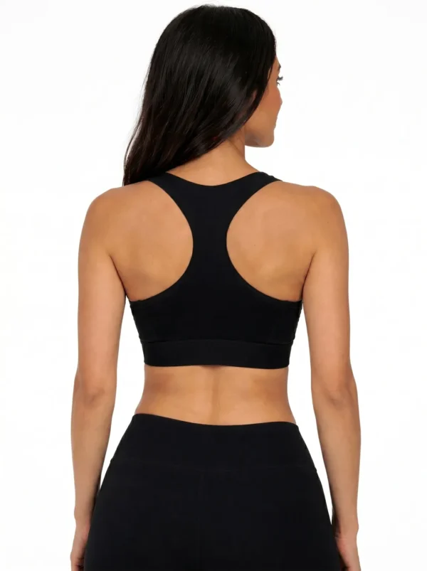 Midnight Bloom Racerback Small Size Sports Bra