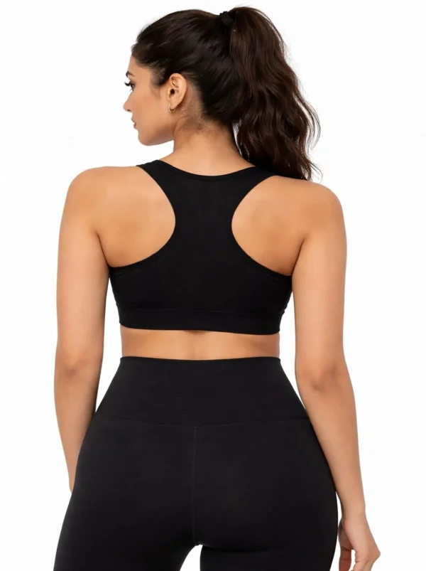 WhatsApp Image 2026-04-18 at 18.54.45 Essential Black Racerback Medium Size Sports Bra