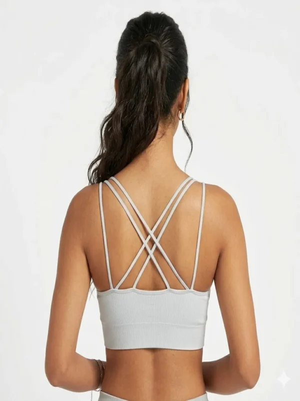 WhatsApp Image 2026-04-21 at 19.12.49 Seamless Ribbed Criss-Cross Back Sports Bra Size Small