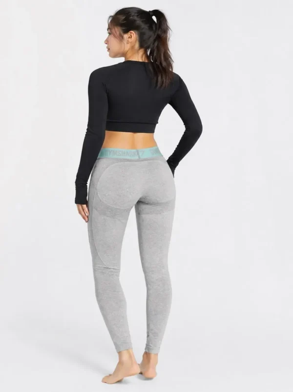 Original Gymshark SculptFlex Contour Performance Leggings – Light Grey Size:Large