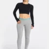 Original Gymshark SculptFlex Contour Performance Leggings – Light Grey Size:Large