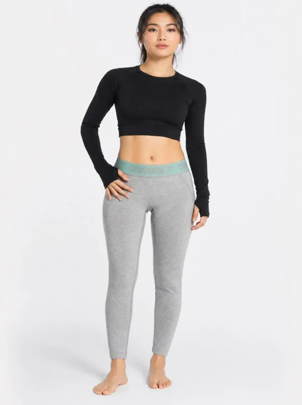 Original Gymshark SculptFlex Contour Performance Leggings – Light Grey Size:Large