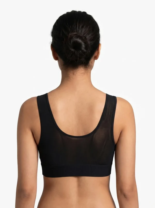 make_a_new_202604211655 Women’s Sheer Mesh Sports Bra (Black, Size Medium Support) 🖤