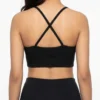 H&M Women’s Power Collection Cross-Back Light Support Sports Bra (Black) U.S Size Small