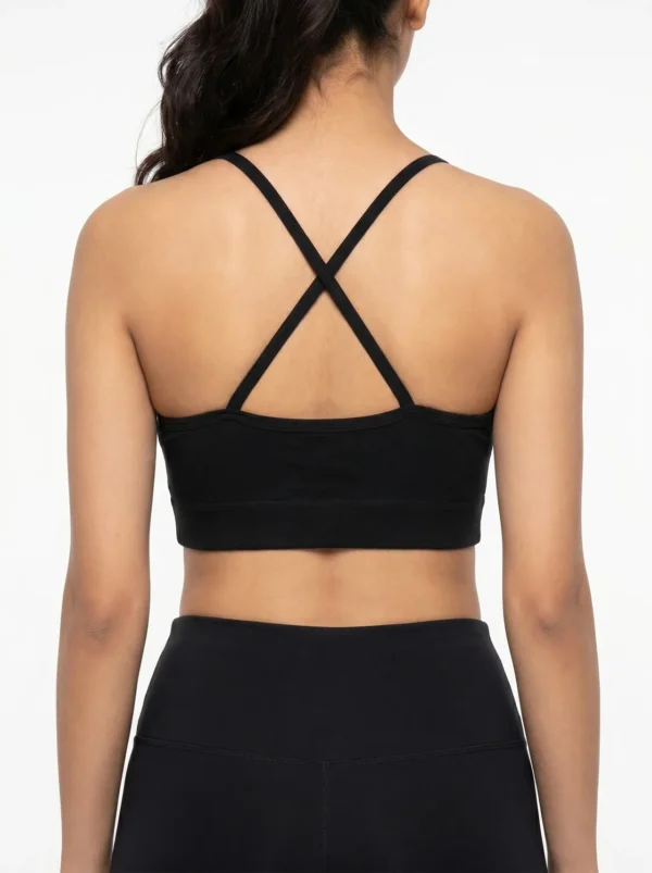 H&M Women’s Power Collection Cross-Back Light Support Sports Bra (Black) U.S Size Small