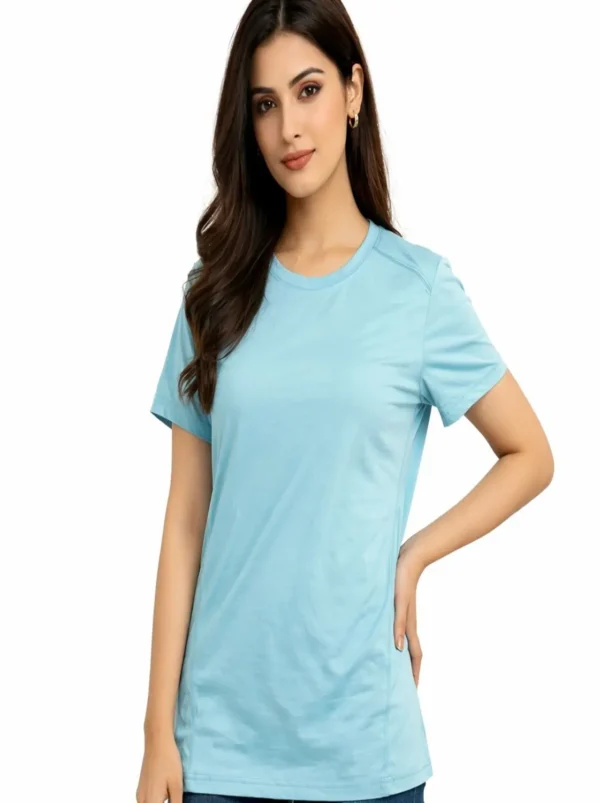 webp 64 Original C9 Fit Women’s Sky Blue Performance Active Crew Neck T-Shirt Size Medium