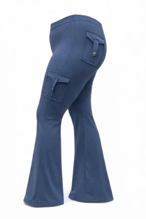 Grey Flare Pocket Activewear Trouser