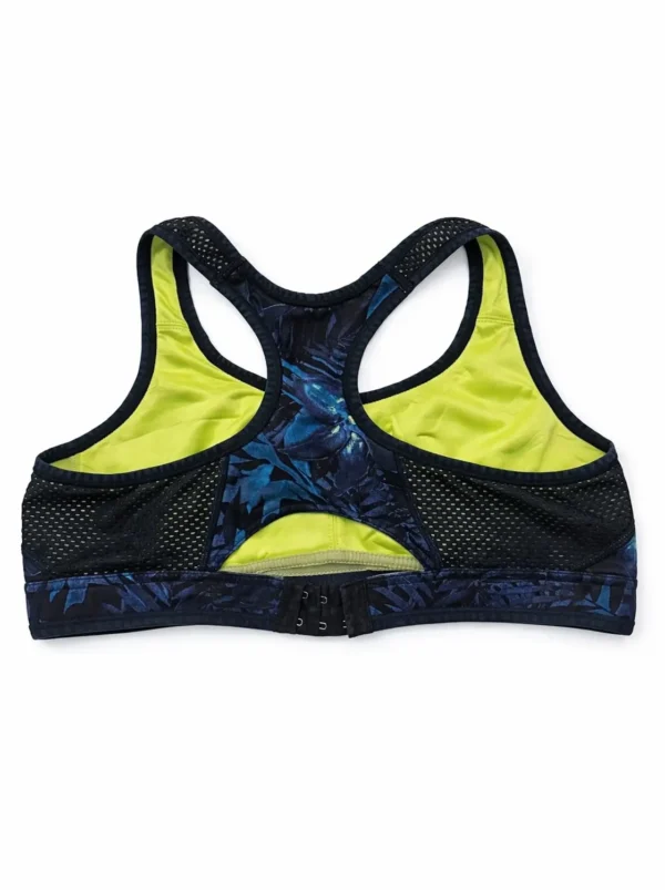 webp25 Midnight Blue Tropical Print Racerback Sports Bra XXS Size